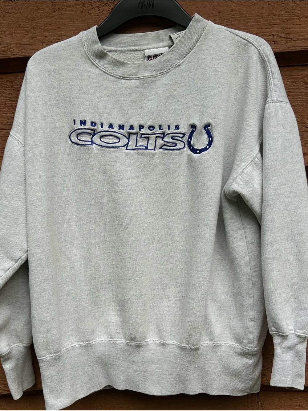 Vintage Y2K Active Indianapolis Colts Embroidered Heather Grey Sweatshirt